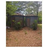 Vintage Metal Grain Bins