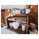 Breadbox & Contents: Mugs