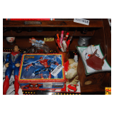 Contents on Desk: Superman, Elvis, Spiderman & More