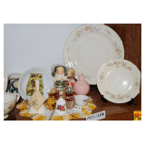 Contents of Shelf: Pieces of China, Collectible Alabama Plate & More