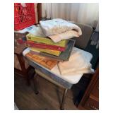 Vintage Chair, Tote & Contents, Linens & More