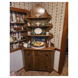Wooden Corner Cabinet (Contents not Included)