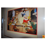 1994 Disney Store Exclusive Snow White & the Seven Dwarfs Framed Commemorative Lithograph
