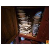 Contents in Sideboard: Plates & More