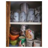 Contents of Cabinet: Glasses & More