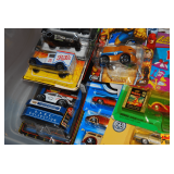 Assorted Hot Wheels, Matchbox Cars, Johnny Lightning in Tote