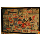 Collectibles: Framed Pepsi Jigsaw Puzzle, Pepsi Bottles. Glasses & More