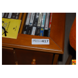 Vintage Side Table with Glass Top & Storage Inside (Contents in the Table Included)