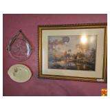 Framed & Matted Print titled "Balloon Glow" by Artist Nicky Boehme & Decorative Plates