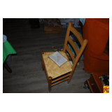 Wooden Table & 2 Chairs (Contents on Top Not Included)