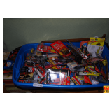 Tote with Vintage Johnny Lightning Cars, Racing Champions and Team Lightning