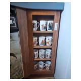 Contents of Cabinet: Vintage Porcelain Mugs featuring Illustrations by Norman Rockwell