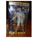 Elvis Collectibles: Elvis Trivia Game & Elvis The King of Rock & Roll Doll from the 2001 Mattel Timeless Treasure Series