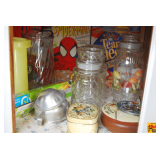 Contents of Cabinet: Plasticware, Glassware & More