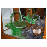 Contents of Shelf in China Cabinet: Collectible Glassware