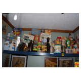 Contents on Shelf in Laundry Room