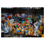 Contents on Shelf of Curio Cabinet: Winnie the Pooh & More