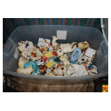 Storage Tote of Assorted Figurines