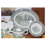 Contents of Shelf: Vintage Dinnerware & More
