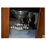 Contents of Cabinet: Strainer, Grater & More