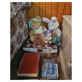 Assorted Stuffed Animals, Books & More