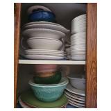 Contents of Cabinet: Plates, Bowls & More