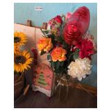 Faux Flowers, Basket & More