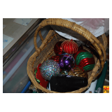 Basket with Christmas Ornaments, Pictures & More
