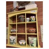 Shelf & Contents: Flower Pots & More