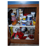 Contents of Cabinet: Candles & More
