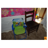 Two Child Chairs: Wooden & Winnie the Pooh