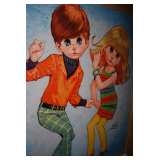 Vintage 1960s "Big Eyes" Art Print by Lee