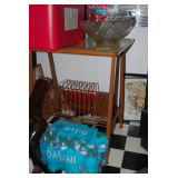 Vintage Record Player Stand with Rack Below for Records