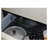 Contents of Drawer: Cookware, Lids & More