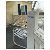 Contents of Main Back Porch: Glider, Chairs & More