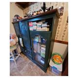 Hutch Featuring Combination of Solid Doors & A Glass Front Display Cabinet (Contents not Included)