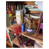 Contents on Shelf: Jar of Screwdrivers & More