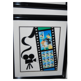 Framed & Matted Daffy Duck & Bugs Bunny Postage Stamp Collectible, Shelf & Snoopy Collectibles