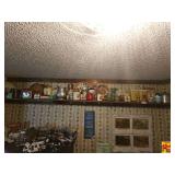 Contents of Shelf: Cake Plate with Cover, Platters & More