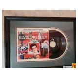 Framed & Matted Vintage Elvis Presley Vinyl Record: "Elvis Sings Christmas Songs" released on RCA Victor in 1957