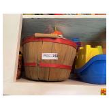 Contents of the Shelf: Basket, Tins & More