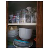Contents of Cabinet: Glasses, Bowls & More
