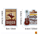 1-Bag (100) Cowboy Themed Iron-On Patches