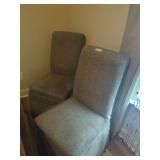 (2) Upholstered Parsons-Style Chairs