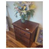 Accent Table & Faux Flowers