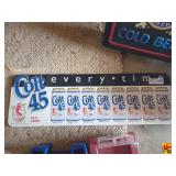 Colt 45 Malt Liquor Embossed Metal Advertising Sign
