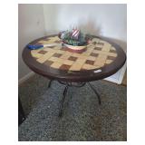 Round Tile-Top Accent Table With (4) Chairs