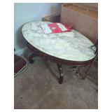Oval Marble Top Coffee Table