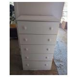 5-Drawer White Chest of Drawers