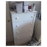White Chest Of Drawers With Contents